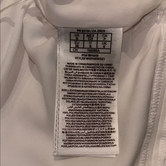 White Ruffled High-Low Spaghetti Strap Dress - Picture 8 of 8